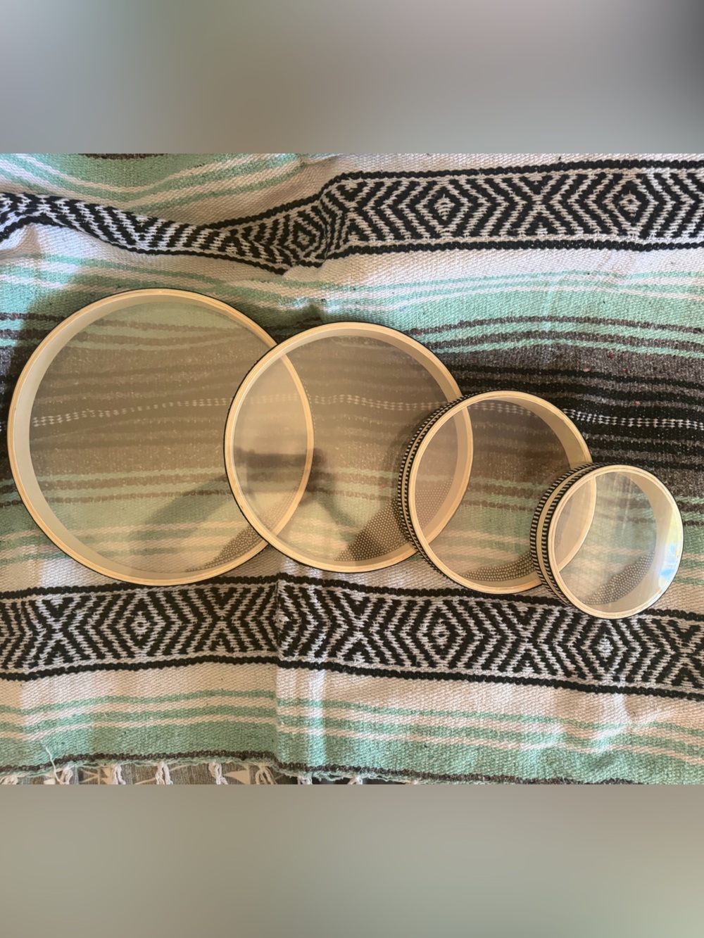 BRAND NEW!! Set of 4 Wave Bead Ocean Drums - 6,8,10 & 12 inches.